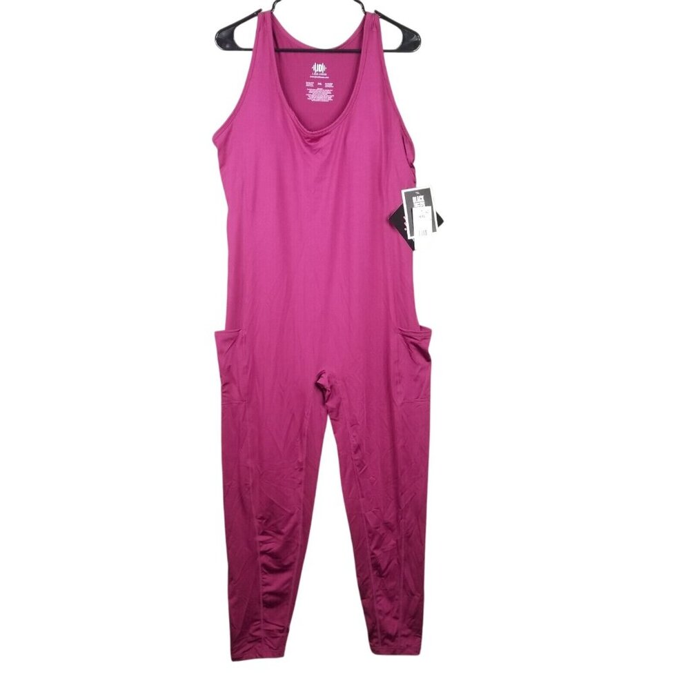 Womens Raspberry Rose J. Dow Fitness Bodysuit Workout Polyester Stretch Size XXL